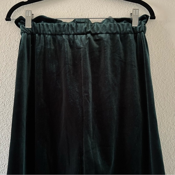 CYNTHIA ROWLEY Forest Green Paper Bag Waist Culottes Women Size Small - Picture 5 of 7